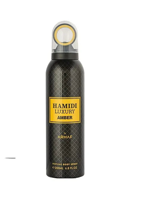 HAMIDI LUXURY AMBER PERFUME BODY SPRAY 200ML ALCOHOL FREE